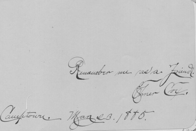 Elmer Cox's signature