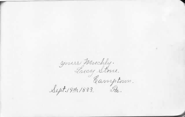 Lucy Stone's signature