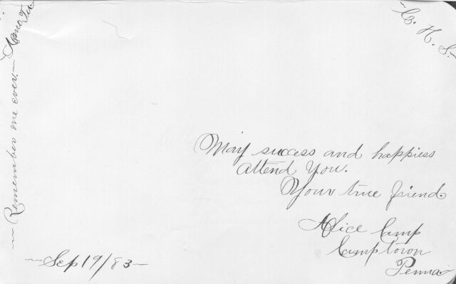 Alice Camp's signature