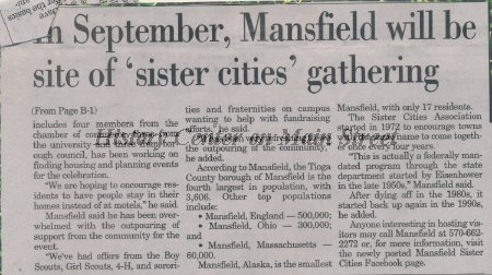 Mansfield Sister Cities