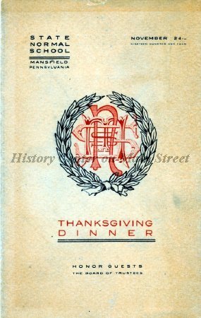 M.S.N.S. Thanksgiving Menu 1904