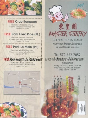 Master Stirfry Menu 2014