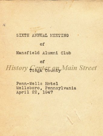 Mansfield Alimni Club 1947