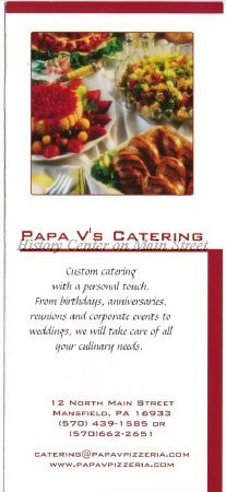 Papa V's Catering Menu