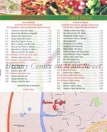 Asian Buffet Menu 2015