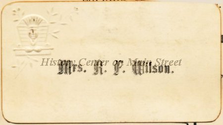 Mrs. R. F. Wilson calling card